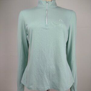 Rhoback light green 1/4 zip lightweight pullover jacket top womens Small